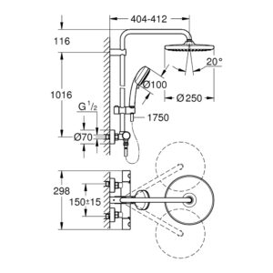 Душевая система Grohe Tempesta Cosmopolitan 26670000