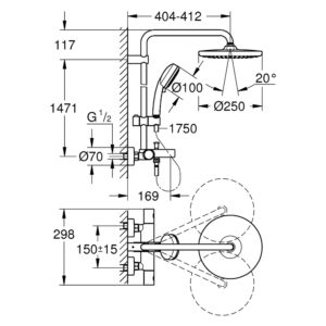 Душевая система Grohe Tempesta Cosmopolitan 26672000
