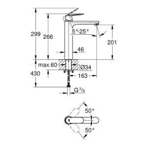Смеситель для раковины Grohe Eurosmart Cosmopolitan XL-size 23921000