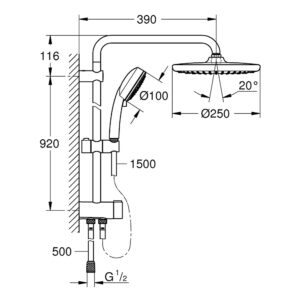 Душевая стойка Grohe Tempesta Cosmopolitan 26675000