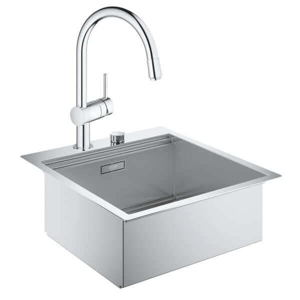 Набор Grohe мойка кухонная K800 31583SD0 + смеситель Minta 32918000 фото 