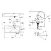 Набор Grohe мойка кухонная K1000 31582SD0 + смеситель Eurosmart Cosmopolitan 32843002 65510