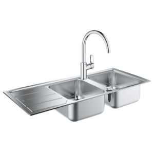 Набор Grohe мойка кухонная K500 31588SD0 + смеситель BauLoop 31368001