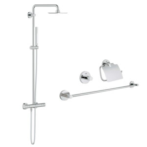 Комплект Grohe душевая система Euphoria 27932000 + набор аксессуаров Essentials 40775001