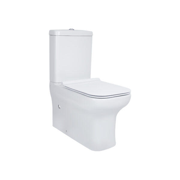 Унитаз-компакт Qtap Cardinal безободковый с сиденьем Soft-close QT0422C666PW фото 