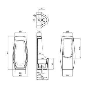 Писсуар напольный Qtap Stork 430х340х920 White QT1588HDU900W