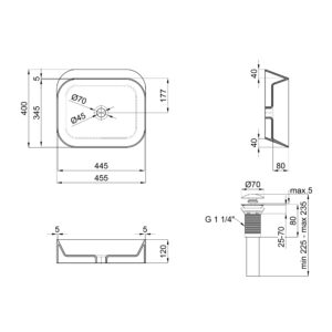 Раковина-чаша Qtap Scorpio 450х390х120 Matt black с донным клапаном QT14112242MBMB