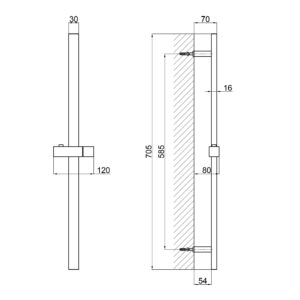 Штанга для душа Qtap Lepit 82103NB