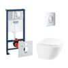 Набор инсталляция 4 в 1 Grohe Rapid SL 38721001 + унитаз с сиденьем Qtap Robin QT1333046ERW