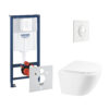 Набор инсталляция 4 в 1 Grohe Rapid SL 38722001 + унитаз с сиденьем Qtap Robin QT1333046ERW