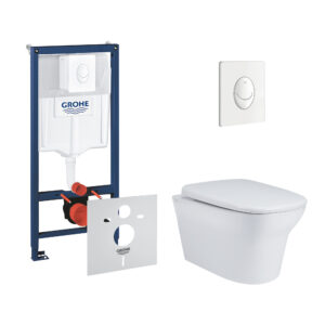 Набор инсталляция 4 в 1 Grohe Rapid SL 38722001 + унитаз с сиденьем Qtap Gemini QT25332614EW