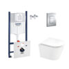 Набор инсталляция 4 в 1 Grohe Rapid SL 3884000G + унитаз с сиденьем Qtap Scorpio QT1433053ERW