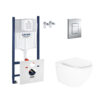 Набор инсталляция 4 в 1 Grohe Rapid SL 3884000G + унитаз с сиденьем Qtap Robin QT13332141ERW