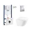 Набор инсталляция 4 в 1 Grohe Rapid SL 3884000G + унитаз с сиденьем Qtap Robin QT1333046ERW