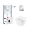 Набор инсталляция 4 в 1 Grohe Rapid SL 3884000G + унитаз с сиденьем Qtap Virgo QT1833051ERW