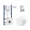 Набор инсталляция 4 в 1 Grohe Rapid SL 3884000G + унитаз с сиденьем Qtap Robin QT1333046ENRW