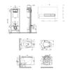 Набор Qtap инсталляция 4 в 1 с панелью смыва Nest (QT0133M425 + QT0111V1105GW) + унитаз с сиденьем Leo QT11331002ERW 67560