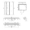Набор Qtap душевая кабина Capricorn CRM1018RC6 100х80, стекло Clear 6 мм + трап линейный Dry FB304-600 с сухим затвором и нержавеющей решеткой 600х73 мм 67593
