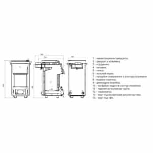 Котел твердотопливный стальной Thermo Alliance Magnum SF 16 (4 мм)