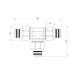 Тройник обжимной Icma 16 №536