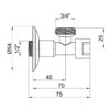 Кран приборный ICMA 519 1/2″ х 3/4″ угловой 74095