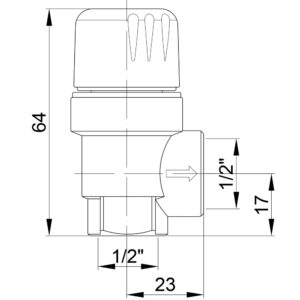 Предохранительный клапан Icma  1/2″ ВР 10 бар №241