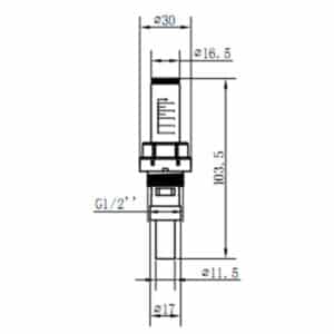 Расходомер SD Forte 1/2″х3/4″ для коллектора SFE008