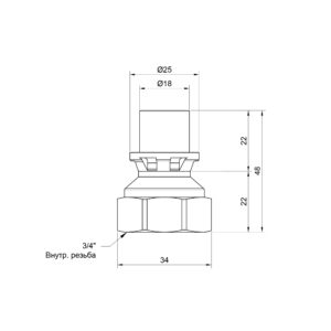 Переходник пресс Icma 16х3/4″ ВР №401