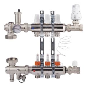 Коллекторная группа Icma 3/4″ 3 выхода, с расходомером №A3K013