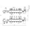 Коллекторная группа Icma 3/4″ 6 выходов, с расходомером №A3K013 74317