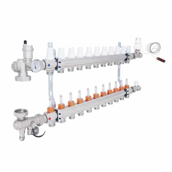 Коллекторная группа Icma 3/4″ 11 выходов, с расходомером №A3K013 фото 