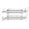 Коллекторная группа Icma 3/4″ 11 выходов, с расходомером №A3K013 74332