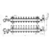 Коллекторная группа Icma 3/4″ 12 выходов, с расходомером №A3K013 74335