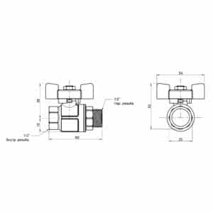 Кран шаровой Icma 1/2″ прямой №351