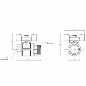 Кран шаровой Icma 3/4″ прямой №351