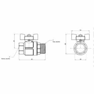 Кран шаровой Icma 1″ прямой №351