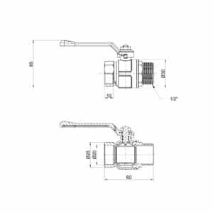 Кран шаровой Icma 1/2″ прямой №352