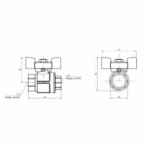 Кран шаровой Icma 1/2″ прямой №349