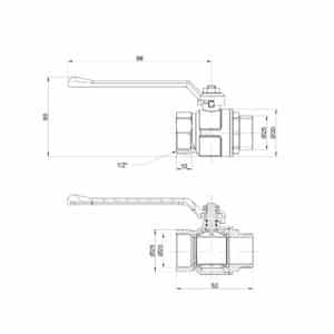 Кран шаровой Icma 1/2″ прямой №350