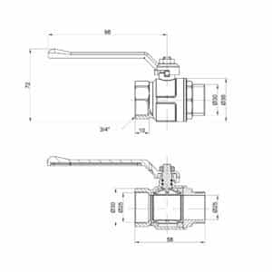 Кран шаровой Icma 3/4″ прямой №350