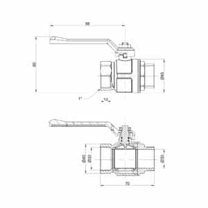 Кран шаровой Icma 1″ прямой №350