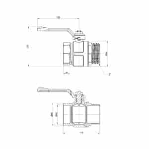 Кран шаровой Icma 2″ прямой №352