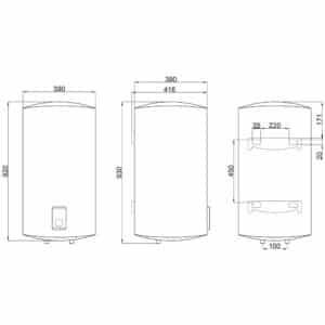 Водонагреватель электрический Thermo Alliance 80 л SLIM вертикальный, сухой ТЭН 2,0 кВт D80V20J(D)2-K