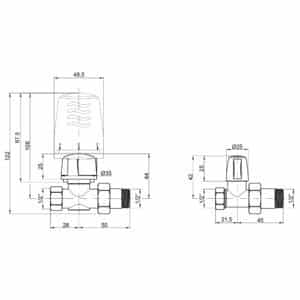 Термокомплект Icma 3/4″ прямой № KIT L 1100+775+815