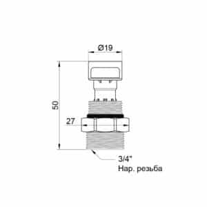 Стаканчик Icma Assieme Canotto 3/4″ для расходомера коллектора №168