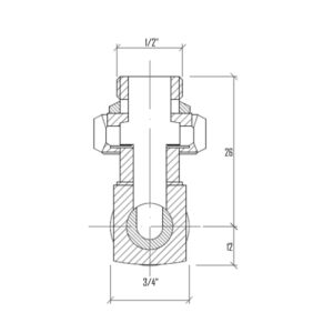 Вентиль простой Icma 1/2″ заднее подключение №917