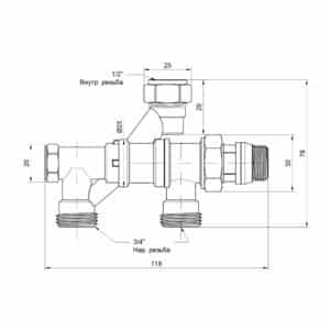 Термостатический вентиль ICMA 875 1/2″ – 3/4″