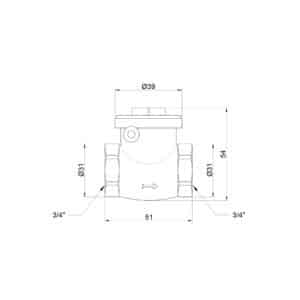 Запорный клапан ICMA 51 3/4″ лепестковый