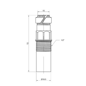 Штуцер Icma 1/2″ для выносного датчика термостатической головки №189