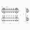 Коллектор с расходомерами ICMA К013 1″ х 8 73349